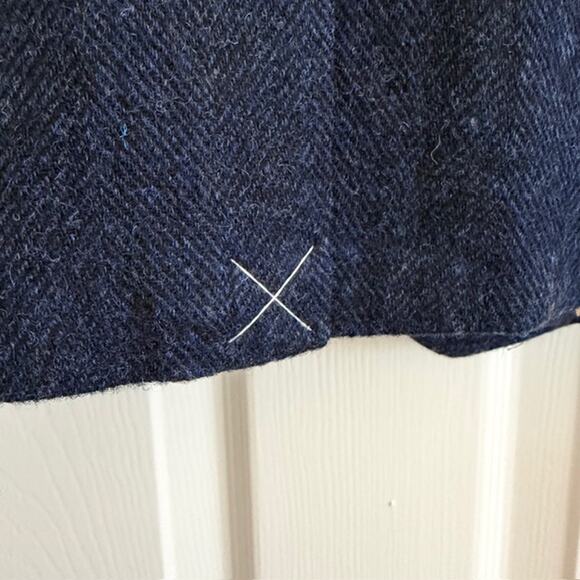 Talbots Shetland Aberdeen Blazer Blue Herringbone Lined Vent Women's 6 NWOT - Picture 9 of 9